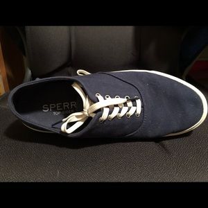 Navy Blue Sperry Canvas Shoes